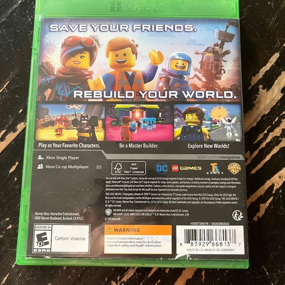 The Lego Movie 2 Video Game Disc Xbox One - Picture 2 of 4